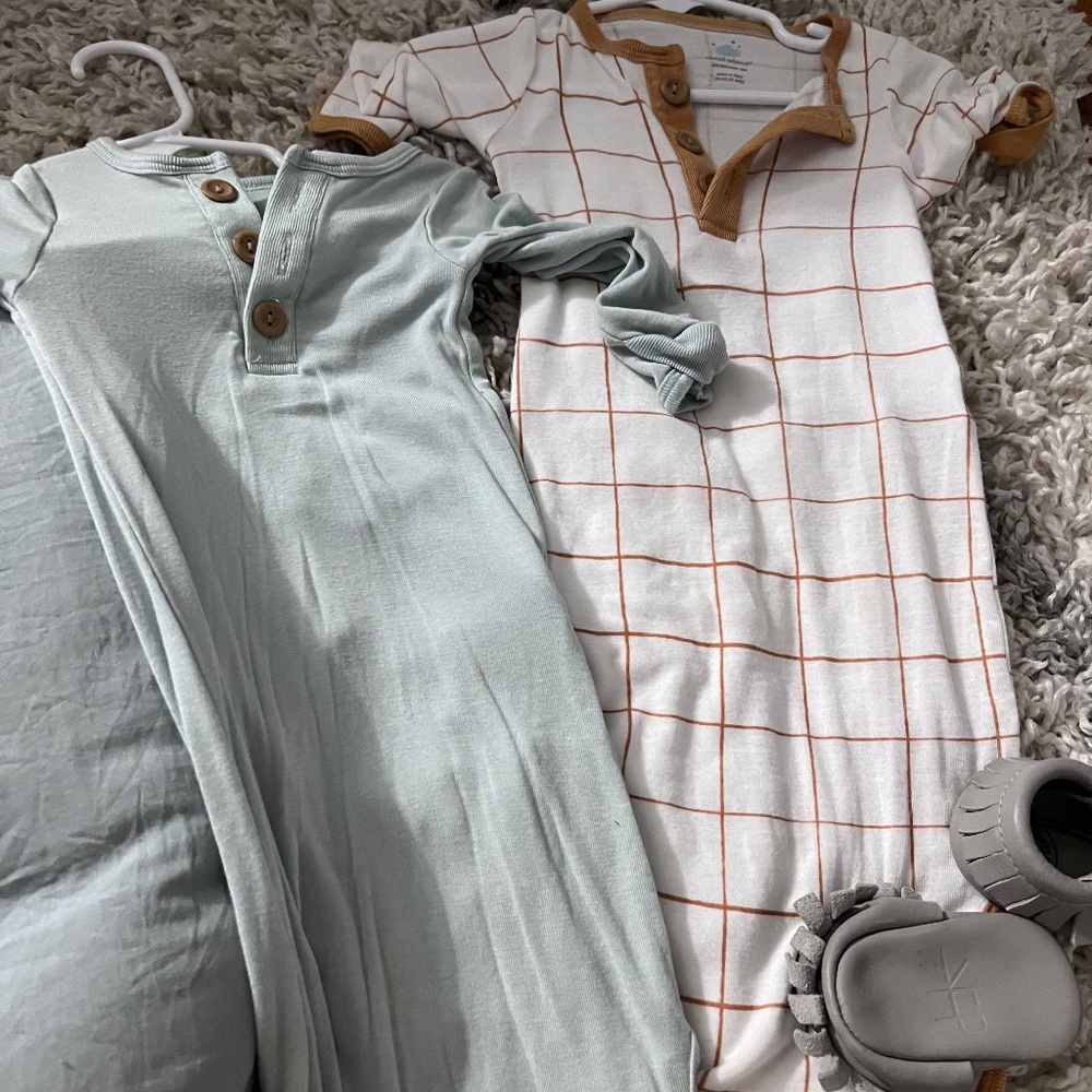 Cloud island newborn modal gown